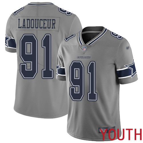 Youth Dallas Cowboys Limited Gray L. P. Ladouceur #91 Inverted Legend NFL Jersey